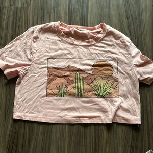 M pink crop top from ROMWE